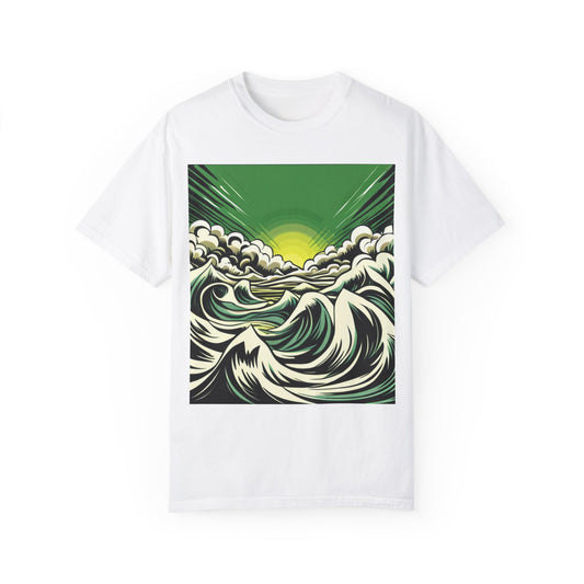 Green waves tee